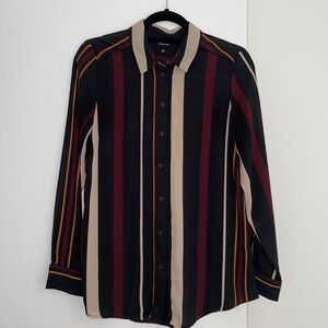 Who What Wear Semi-Sheer Button Down Top